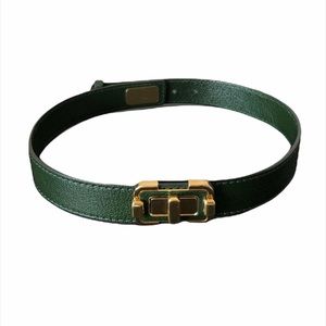 Monique Lhuillier Belt Blanca Leather Belt green belt